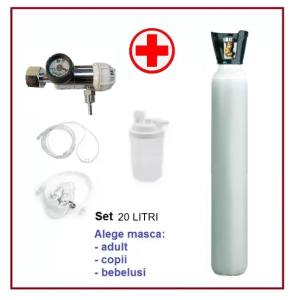 Set Butelie Oxigen Medical 20 L