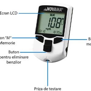 Dispozitiv 3 in 1 pentru masurarea nivelului de glucoza, colesterol si acid uric Novama...