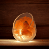 Lampa de sare Himalaya in Bol de Sticla 14 Cm cu alimentare la priza