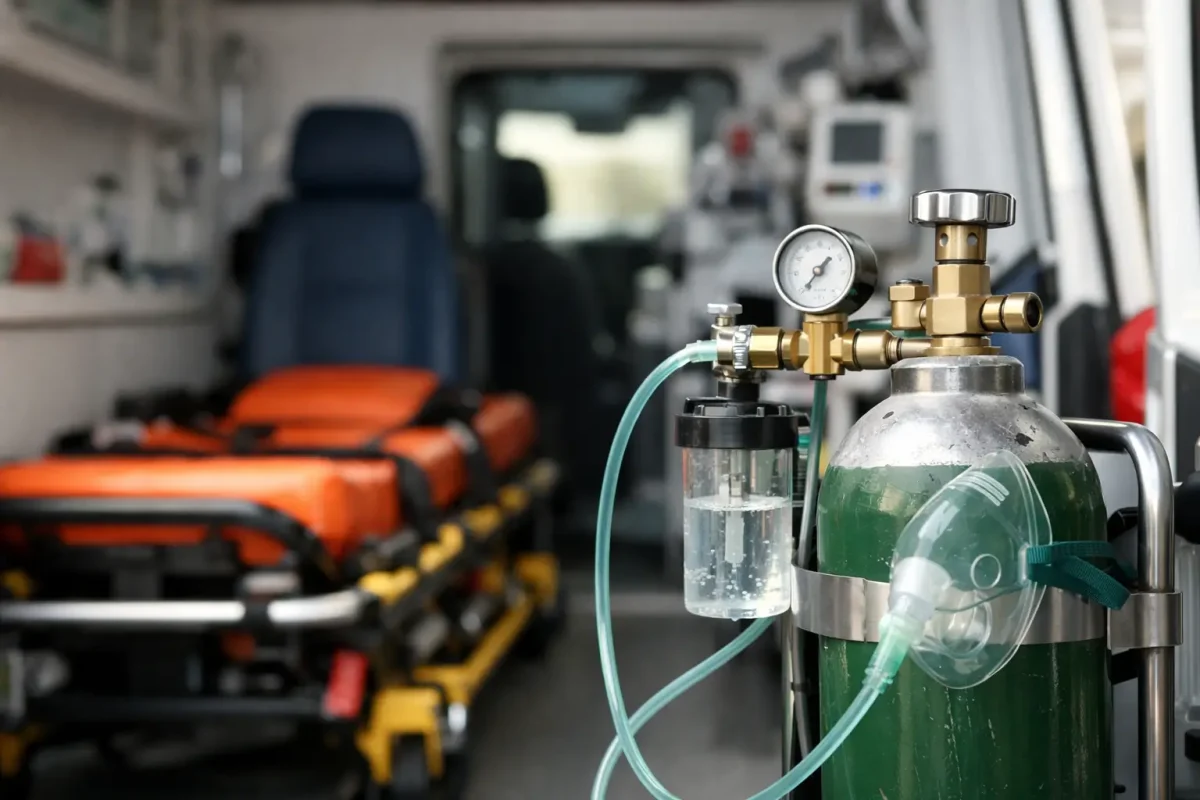 Dotare oxigen medical ambulanță corectă